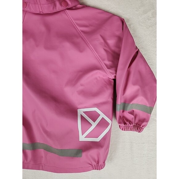 Didriksons Galon Waterproof Rain Jacket Pink Kids Size 100 or 4T - Picture 16 of 16